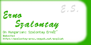 erno szalontay business card
